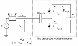 D級インバータを応用した可変リアクタの最小構成. Minimum configuration of the proposed variable reactor.